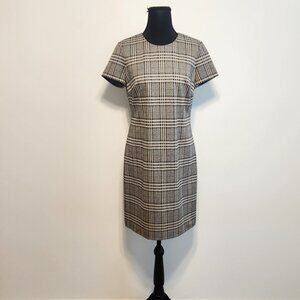 Calvin Klein Glen Plaid Sheath Dress (Size 6)